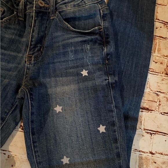 KanCan Blue Skinny Jeans Distressed Denim - Picture 2 of 11